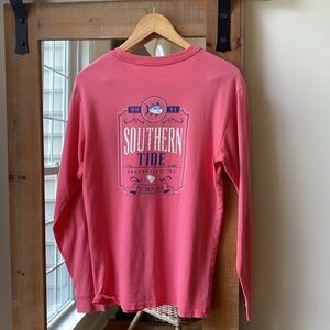Southern Tide Long Sleeve Pocket Tee Shirt Size XS